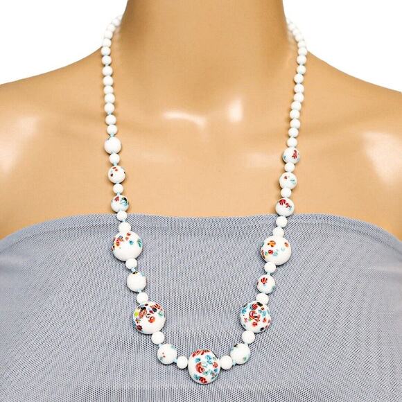 Vintage Statement Japanese Tombo Bead Necklace Up To 13 MM Restrung Handknotted - Picture 2 of 9